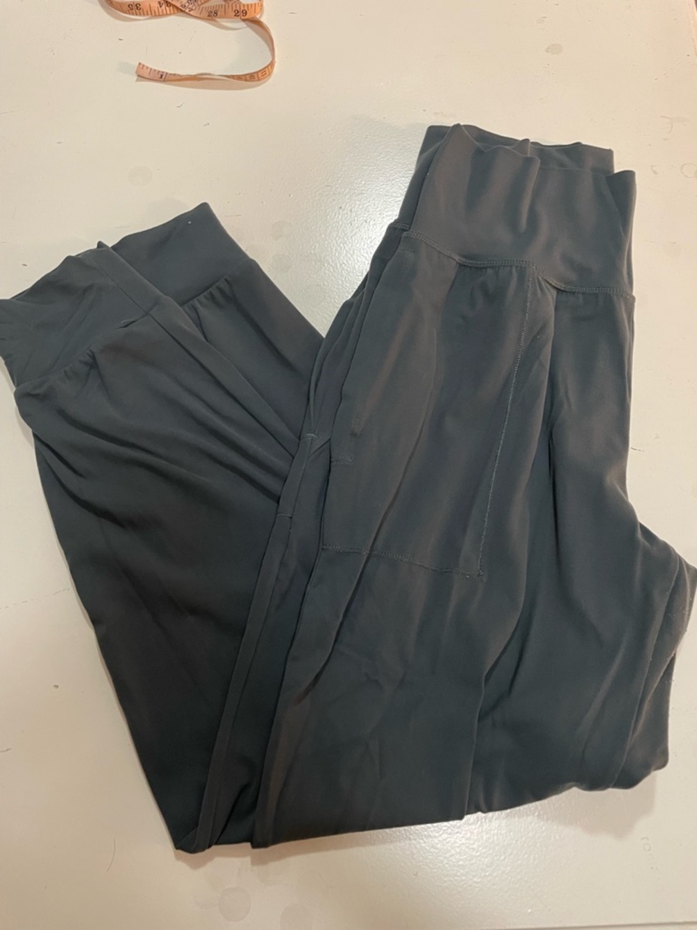 Athleta Charcoal Gray Leggings with Wide Waistband